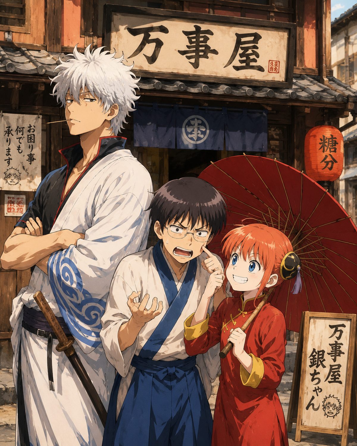 万事屋の三人・銀時・新八・神楽