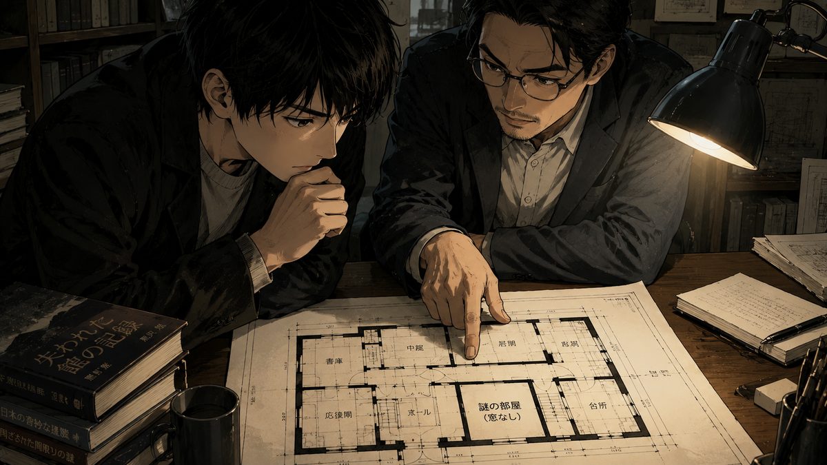 間取り図を検証する私と栗原
