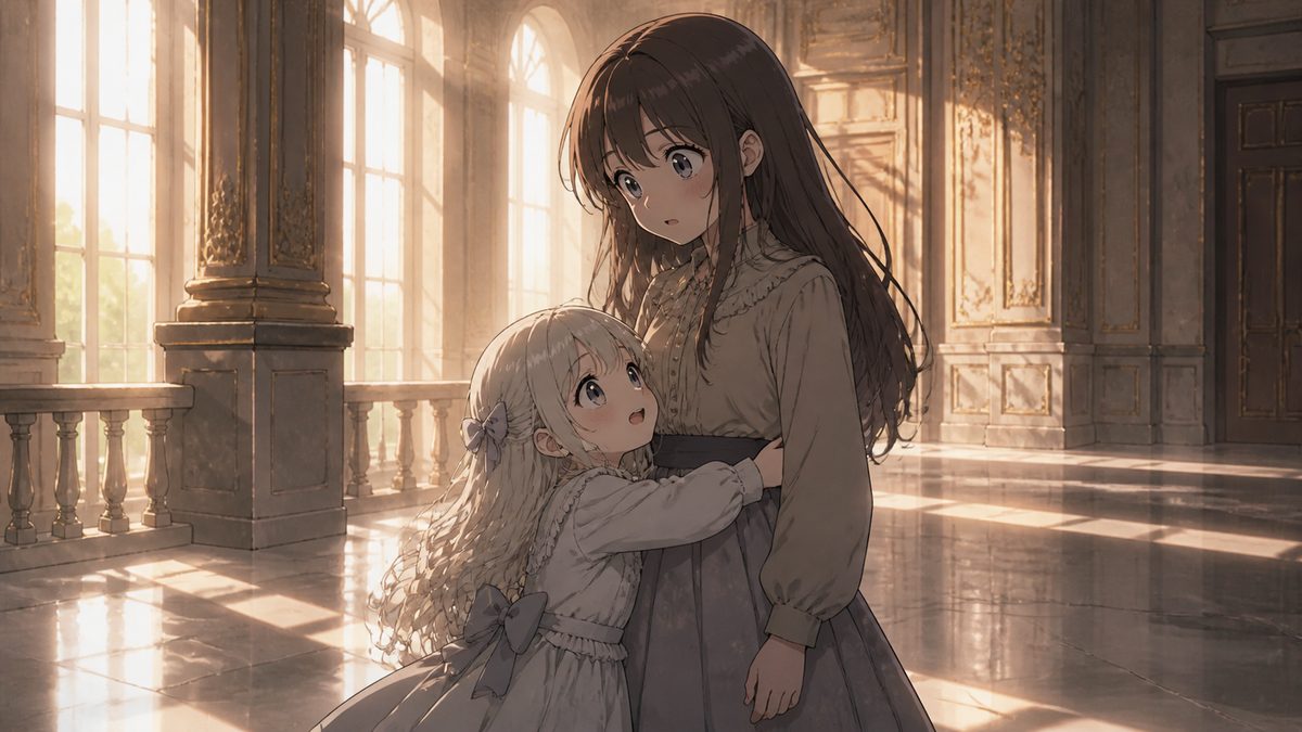 リアに全身で懐く末っ子公女ダイアナ