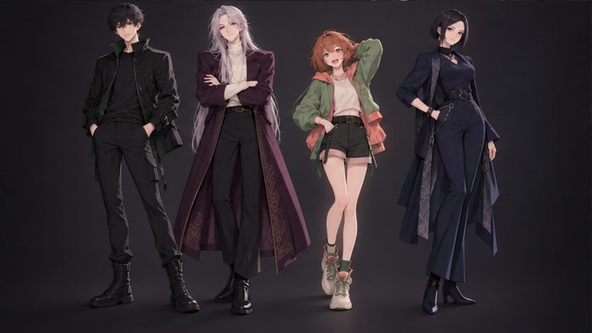 個性の異なる登場人物たち(イメージイラスト)